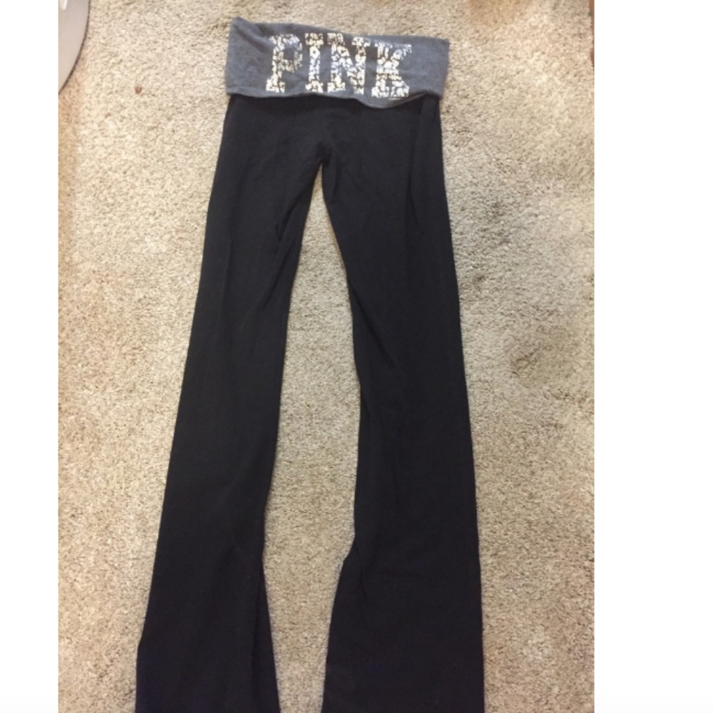 Victoria's Secret PINK bling bootcut yoga pants